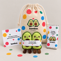 Kit Paltas bombox.: pareja de peluches palta, tarjeta y chocolate